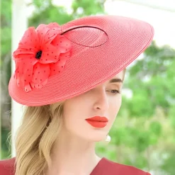 Headbands Hats Headwear Fiber Bowler / Cloche Hat Straw Hat Sun Hat Wedding Tea Party Elegant Wedding With Lace Side Headpiece Headwear