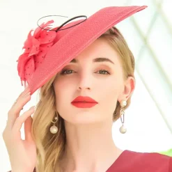 Headbands Hats Headwear Fiber Bowler / Cloche Hat Straw Hat Sun Hat Wedding Tea Party Elegant Wedding With Lace Side Headpiece Headwear