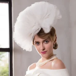 Headbands Hats Headwear Sinamay Top Hat Veil Hat Wedding Tea Party Elegant Retro With Splicing Tulle Headpiece Headwear