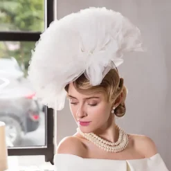 Headbands Hats Headwear Sinamay Top Hat Veil Hat Wedding Tea Party Elegant Retro With Splicing Tulle Headpiece Headwear