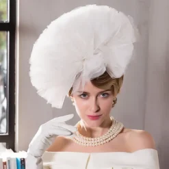 Headbands Hats Headwear Sinamay Top Hat Veil Hat Wedding Tea Party Elegant Retro With Splicing Tulle Headpiece Headwear