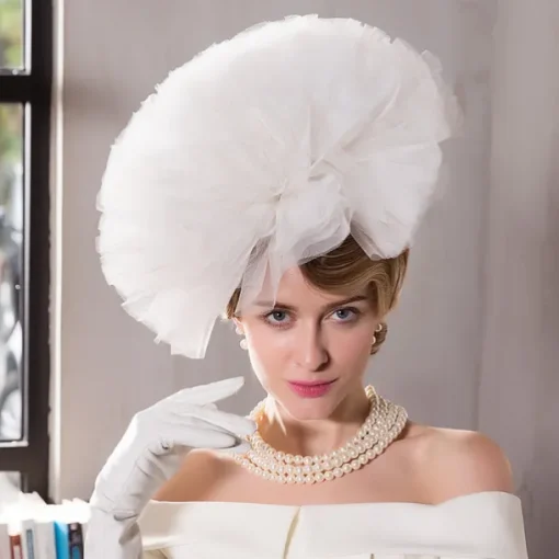 Headbands Hats Headwear Sinamay Top Hat Veil Hat Wedding Tea Party Elegant Retro With Splicing Tulle Headpiece Headwear