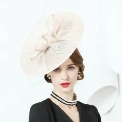 Headbands Hats Sinamay Bowler / Cloche Hat Sun Hat Saucer Hat Wedding Tea Party Elegant Wedding With Feather Bowknot Headpiece Headwear