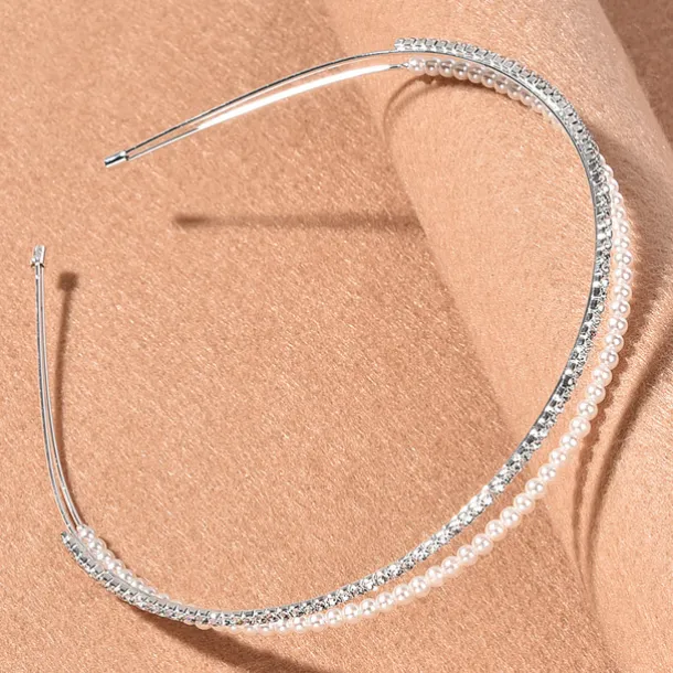 Headbands Headdress Headpiece Alloy Wedding Special Occasion Wedding Bridal With Faux Pearl Imitation Pearl Headpiece Headwear