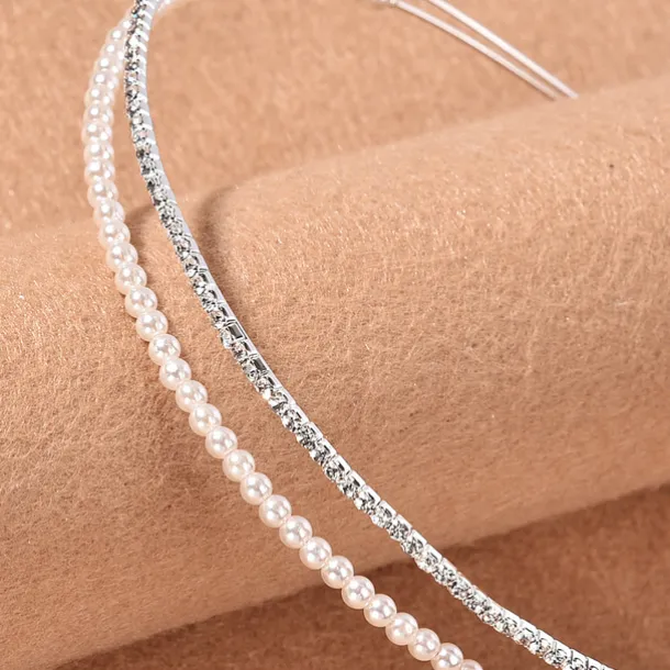 Headbands Headdress Headpiece Alloy Wedding Special Occasion Wedding Bridal With Faux Pearl Imitation Pearl Headpiece Headwear