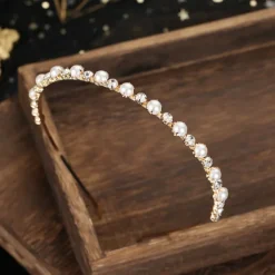 Headbands Headdress Headpiece Alloy Wedding Special Occasion Wedding Bridal With Faux Pearl Imitation Pearl Headpiece Headwear