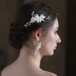 Headdress Alloy Wedding Elegant Wedding With Floral Headpiece Headwear