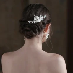 Headdress Alloy Wedding Elegant Wedding With Floral Headpiece Headwear