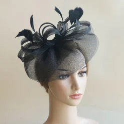 Headdress Feather Net Fedora Hat Wedding Evening Party Tea Party Horse Race Cocktail Vintage Cute With Feather Headpiece Headwear