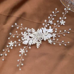 Headdress Hair Clip Imitation Pearl Rhinestone Wedding Cocktail Retro Wedding With Faux Pearl Crystals Headpiece Headwear