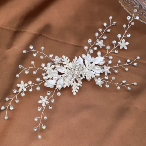 Headdress Hair Clip Imitation Pearl Rhinestone Wedding Cocktail Retro Wedding With Faux Pearl Crystals Headpiece Headwear