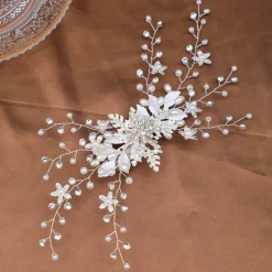 Headdress Hair Clip Imitation Pearl Rhinestone Wedding Cocktail Retro Wedding With Faux Pearl Crystals Headpiece Headwear