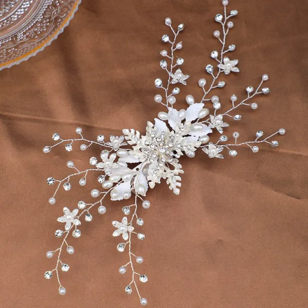 Headdress Hair Clip Imitation Pearl Rhinestone Wedding Cocktail Retro Wedding With Faux Pearl Crystals Headpiece Headwear
