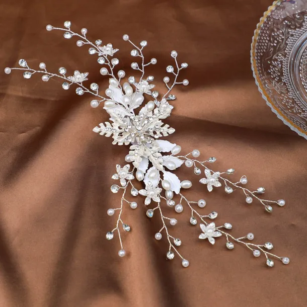 Headdress Hair Clip Imitation Pearl Rhinestone Wedding Cocktail Retro Wedding With Faux Pearl Crystals Headpiece Headwear