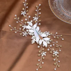 Headdress Hair Clip Imitation Pearl Rhinestone Wedding Cocktail Retro Wedding With Faux Pearl Crystals Headpiece Headwear