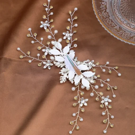 Headdress Hair Clip Imitation Pearl Rhinestone Wedding Cocktail Retro Wedding With Faux Pearl Crystals Headpiece Headwear