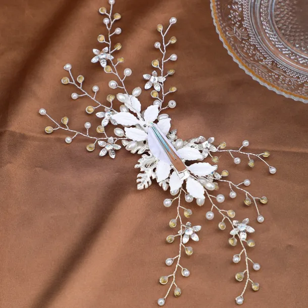 Headdress Hair Clip Imitation Pearl Rhinestone Wedding Cocktail Retro Wedding With Faux Pearl Crystals Headpiece Headwear