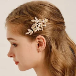 Headdress Headpiece Hair Clip Imitation Pearl Rhinestone Wedding Cocktail Vintage Luxury With Rhinestone Faux Pearl Headpiece Headwear