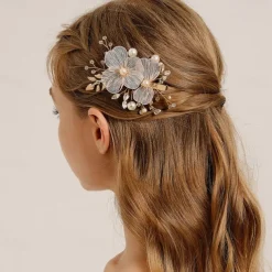 Headdress Headpiece Hair Clip Imitation Pearl Rhinestone Wedding Cocktail Luxury Retro With Pearls Crystals Headpiece Headwear