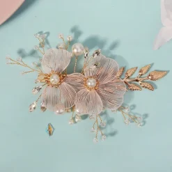 Headdress Headpiece Hair Clip Imitation Pearl Rhinestone Wedding Cocktail Luxury Retro With Pearls Crystals Headpiece Headwear