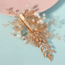 Headdress Headpiece Hair Clip Imitation Pearl Rhinestone Wedding Cocktail Luxury Retro With Pearls Crystals Headpiece Headwear