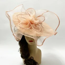 Headdress Sinamay Fedora Hat Wedding Evening Party Tea Party Horse Race Cocktail Vintage Cute With Feather Headpiece Headwear