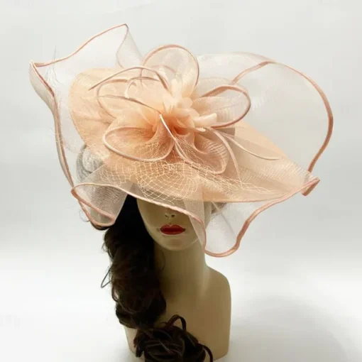 Headdress Sinamay Fedora Hat Wedding Evening Party Tea Party Horse Race Cocktail Vintage Cute With Feather Headpiece Headwear