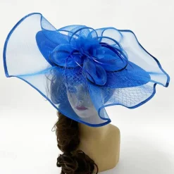 Headdress Sinamay Fedora Hat Wedding Evening Party Tea Party Horse Race Cocktail Vintage Cute With Feather Headpiece Headwear