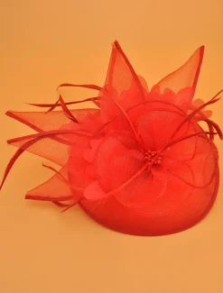 Headdress Tulle Wedding Elegant Vintage With Tulle Headpiece Headwear Fascinators Race Day Dress