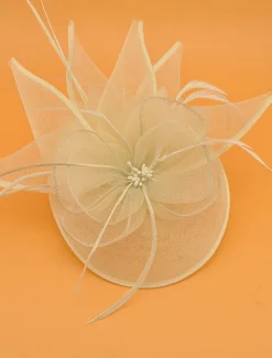 Headdress Tulle Wedding Elegant Vintage With Tulle Headpiece Headwear Fascinators Race Day Dress