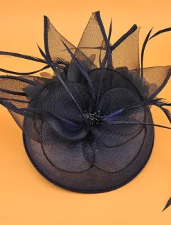 Headdress Tulle Wedding Elegant Vintage With Tulle Headpiece Headwear Fascinators Race Day Dress
