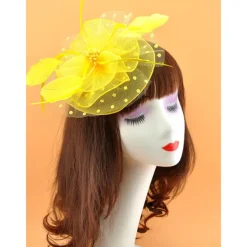 Headdress Tulle Wedding Elegant Vintage With Tulle Headpiece Headwear Fascinators Race Day Dress