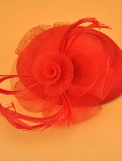 Headdress Tulle Wedding Elegant Vintage With Tulle Headpiece Headwear Fascinators Race Day Dress
