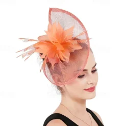 Headpiece Faux Linen Feathers Wedding Evening Party Elegant Wedding With Feather Headpiece Headwear