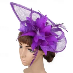 Headpiece Faux Linen Feathers Wedding Evening Party Elegant Wedding With Feather Headpiece Headwear