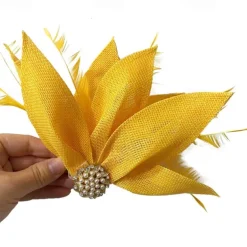 Headpiece Faux Linen Feathers Wedding Evening Party Elegant Wedding With Feather Headpiece Headwear