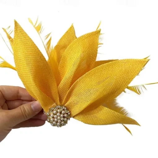 Headpiece Faux Linen Feathers Wedding Evening Party Elegant Wedding With Feather Headpiece Headwear