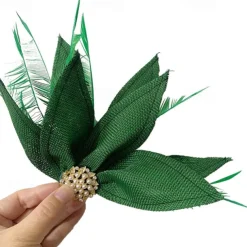 Headpiece Faux Linen Feathers Wedding Evening Party Elegant Wedding With Feather Headpiece Headwear