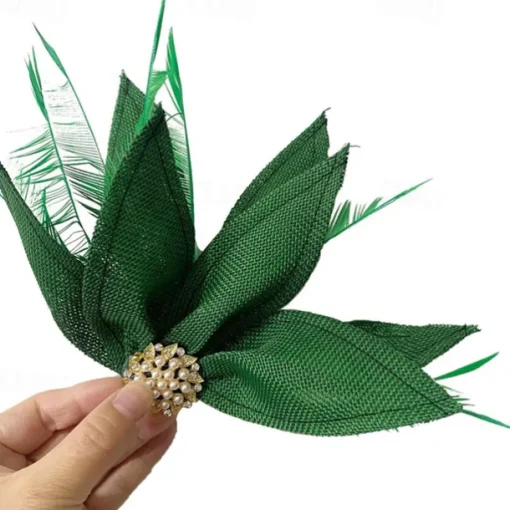 Headpiece Faux Linen Feathers Wedding Evening Party Elegant Wedding With Feather Headpiece Headwear