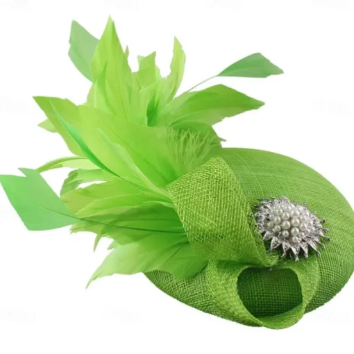 Headpiece Faux Linen Feathers Wedding Evening Party Elegant Wedding With Feather Headpiece Headwear