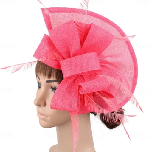 Headpiece Faux Linen Feathers Wedding Evening Party Elegant Wedding With Feather Headpiece Headwear