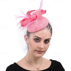 Headpiece Feathers Sinamay Wedding Evening Party Elegant Wedding With Feather Headpiece Headwear