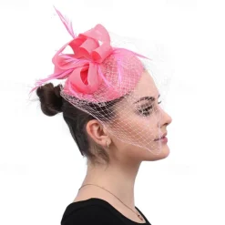 Headpiece Feathers Sinamay Wedding Evening Party Elegant Wedding With Feather Headpiece Headwear