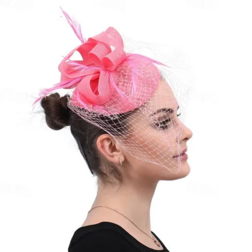 Headpiece Feathers Sinamay Wedding Evening Party Elegant Wedding With Feather Headpiece Headwear