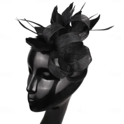 Headpiece Feathers Sinamay Wedding Evening Party Elegant Wedding With Feather Headpiece Headwear