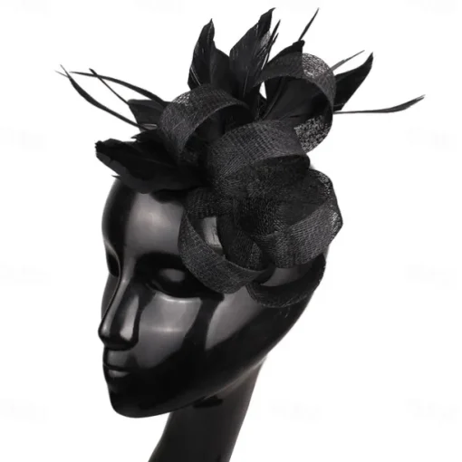 Headpiece Feathers Sinamay Wedding Evening Party Elegant Wedding With Feather Headpiece Headwear