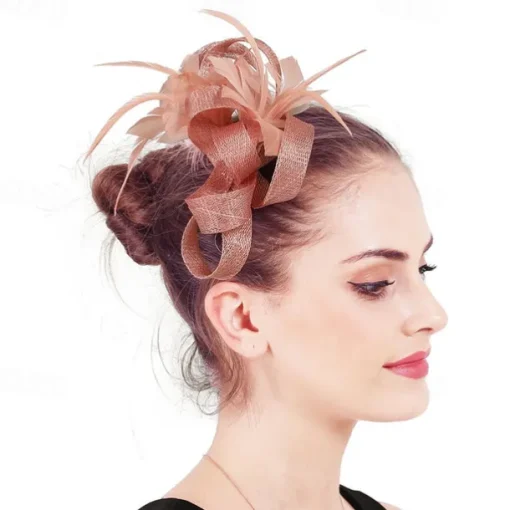 Headpiece Feathers Sinamay Wedding Evening Party Elegant Wedding With Feather Headpiece Headwear