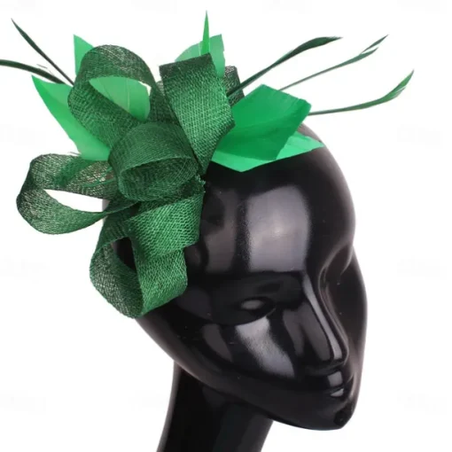 Headpiece Feathers Sinamay Wedding Evening Party Elegant Wedding With Feather Headpiece Headwear