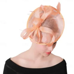 Headpiece Feathers Sinamay Wedding Evening Party Elegant Wedding With Feather Headpiece Headwear