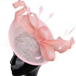 Headpiece Feathers Sinamay Wedding Evening Party Elegant Wedding With Feather Headpiece Headwear